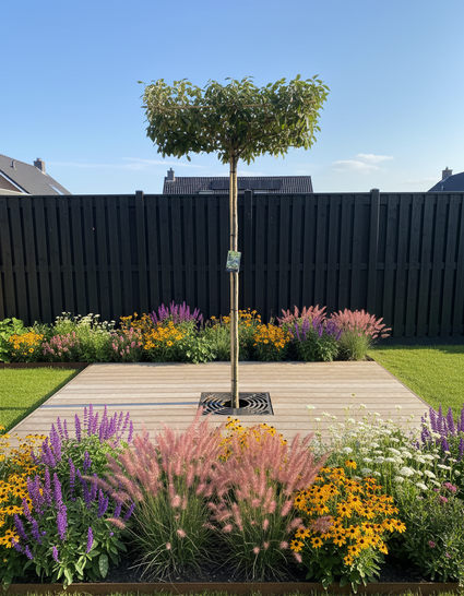 Dakboom Olijfwilg - Elaeagnus ebbingei - Wintergroen en vierkant rek 120x120 cm