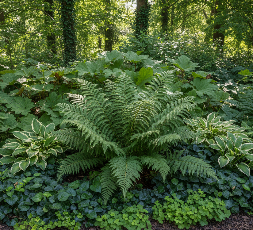 Zachte naaldvaren - Polystichum setiferum 'Dahlem' (Wintergroene varen)