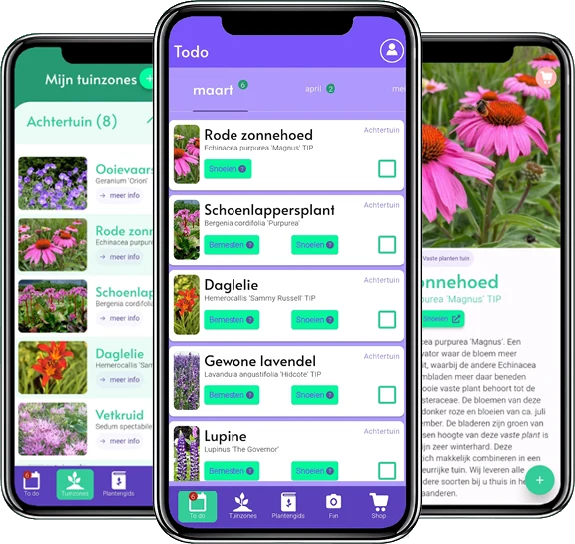 De Yarinde tuinapp met takenlijst, tuinzones en plantengids